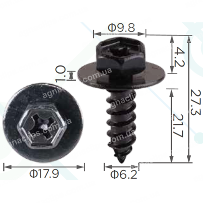 H 2007 Саморіз 6.2x22 Lexus Toyota 9015960477