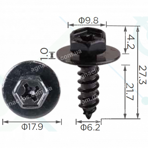 H 2007 Саморіз 6.2x22 Lexus Toyota 9015960477