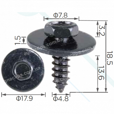 H 2038 Саморіз 4.8x14 BMW 07147129160