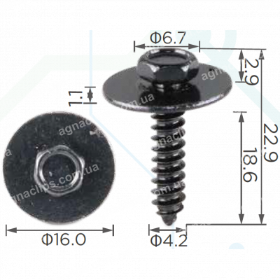 H 2040 Саморіз 4.2x19 Daewoo BMW GM 94520536