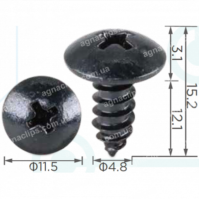 H 2065 Саморіз 4.8x12 Mitsubishi MF453091