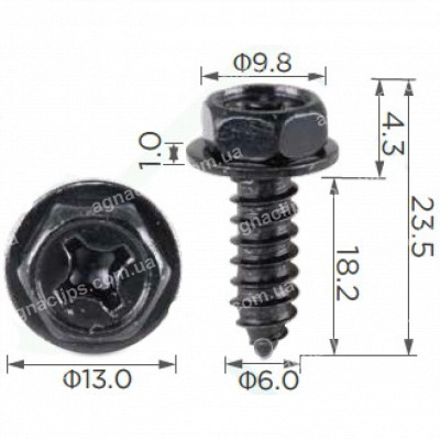 H 2066 Саморіз 6x18 Mitsubishi MS452348