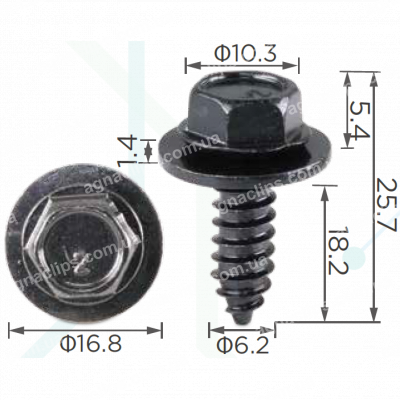H 2076 Саморіз 6.2x18 GM 11505022