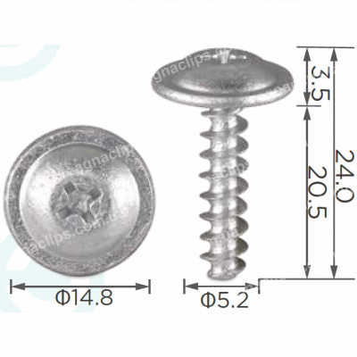 H 2093 Саморіз 5.2x21 Audi VW Skoda Seat N90846602 N90846601