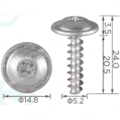 H 2093 Саморіз 5.2x21 Audi VW Skoda Seat N90846602 N90846601