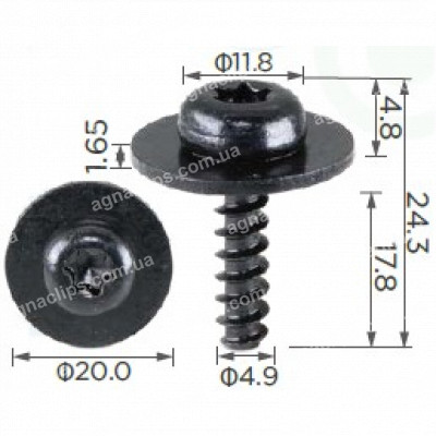 H 2095 Саморіз 4.9x18 Ford Volvo W708591S424