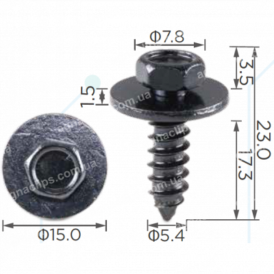 H 2108 Саморіз 5.4x17 універсальний