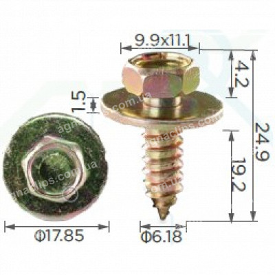 H 2124 Саморіз 6.2x19 універсальний