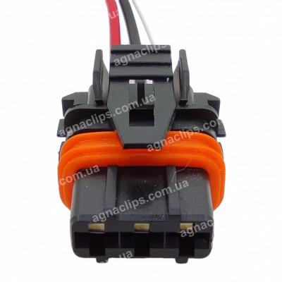 RP286 Роз'єм датчика абсол. тиск., до котушки та модуля запалювання (нового зразка) ВАЗ, ДПДЗ Daewoo, Hyundai, Kia аналог Bosch 1928404073 1928403110