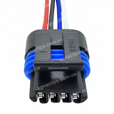 RP174b Роз'єм 12162189 12162188 12162190 ВАЗ, Lanos датчика регулятора холостого ходу 4-конт. чорний