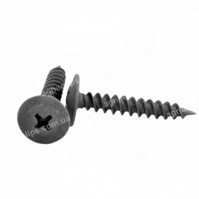 Саморіз 4.2х25 чорний з пресшайбою