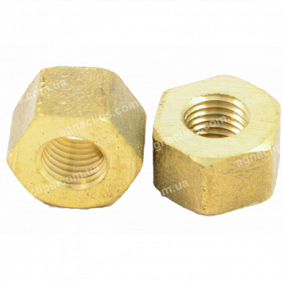 Гайка колектора (латунь) 10х1,25х17 ЗІЛ, МАЗ