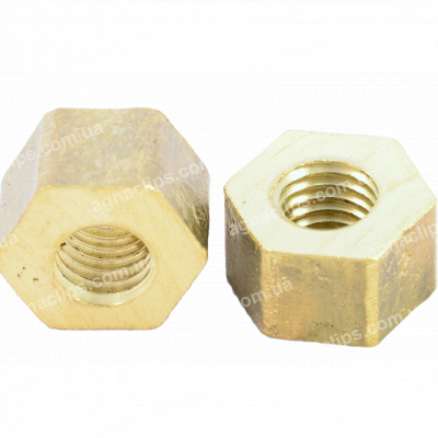 Гайка колектора (латунь) 10х1,5х17 Газель