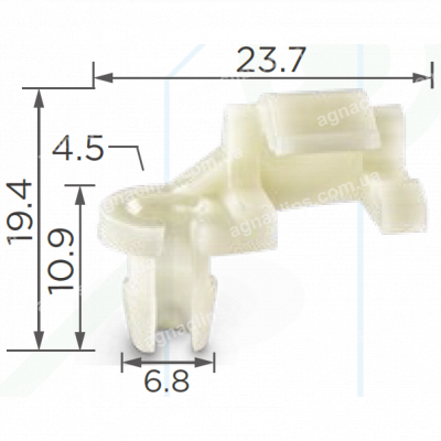 C 185 Кліпса тяги замків дверей Chrysler/Ford/GM