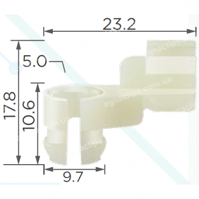 C349 Кліпса тяги замків дверей GM d=8.4mm 14070914