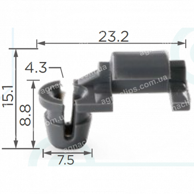 C 493 Кліпса тяги замків дверей Kia / Hyundai / Mazda 992780405