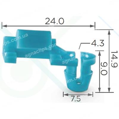 C494 Кліпса тяги замків дверей Mazda 992780404 Ford E6DZ5421952A / E83Z5421952B
