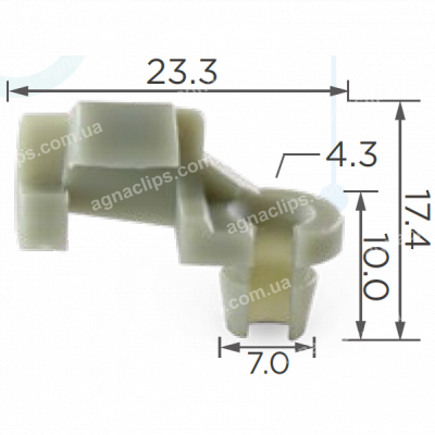 C 531 Кліпса тяги замків дверей Chrysler 3454221 / 4658677