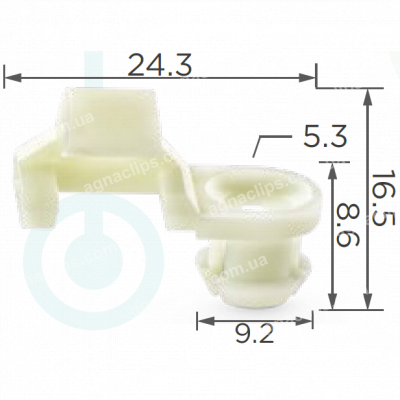 C 616 Кліпса тяги замків дверей GM / Chevrolet / Opel 14037239 15545178