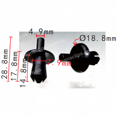 C 1764 Кліпса GM Opel Daewoo Mercedes Audi 90450482 1104882 A0019901692 N10552001