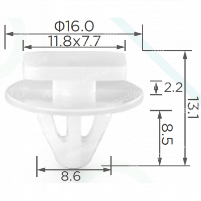 C 1782 Кліпса GM Opel 122920 9114743 молдингу
