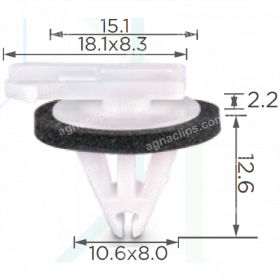 C 1792 Кліпса GM Cadillac Opel 11611375 молдингу