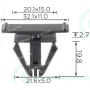C 1793 Кліпса Chrysler Jeep 6508947AA накладки бампера