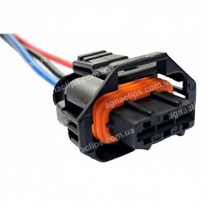 RP196 Роз'єм 1928403966 ВАЗ серії 2,8мм датчика абсолютного тиску, котушки та модуля запалювання 3-конт.