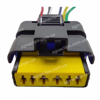 RPU222 Роз'єм 6-контактний ДМРВ (Siemens 20.3855-10) 405 двигуна ГАЗ аналог FCI 211PC062S1049 серії 2.5\3,0мм