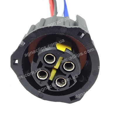 RP223 Роз'єм 1-1813099-1 9673251 Камаз Маз Зіл Паз Краз Урал байонетний серії 2.5 для датчика швидкості заднього ліхтаря 4-конт.