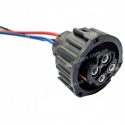 RP223 Роз'єм 1-1813099-1 9673251 Камаз Маз Зіл Паз Краз Урал байонетний серії 2.5 для датчика швидкості заднього ліхтаря 4-конт.