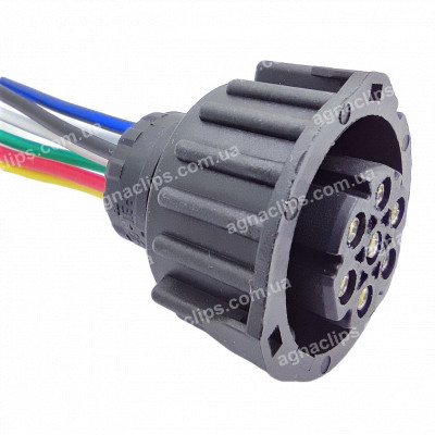 RP224 Роз'єм 7-конт. 967650-1 1813344-1 Камаз Маз Газель підключення фар та задніх ліхтарів