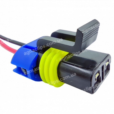 RP281 Роз'єм 2-конт. електродвигуна обігрівача ВАЗ Deiphi 15300027 відп. частина RP1045