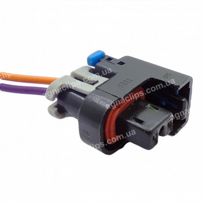 RP282 Роз'єм 2-конт. аналог Delphi 15326181 15411633 для паливних форсунок GM Lanos Daewoo Aveo