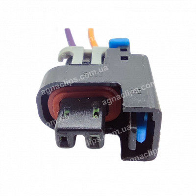 RP282 Роз'єм 2-конт. аналог Delphi 15326181 15411633 для паливних форсунок GM Lanos Daewoo Aveo