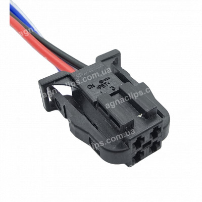 RP257 Роз'єм гніздовий 4-Х контактний аналог VAG AMP 19296201 серії 2,8мм для мотора заднього склоочисника ВАЗ 1117 1119 для вимикача педалі гальма ВАЗ 1117 1119 2170