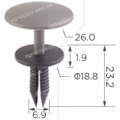 C 1597 Кліпса внутрішньої обшивки