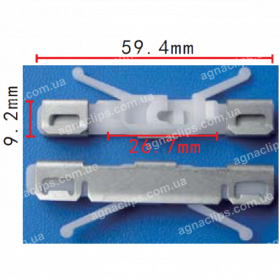 C 1612 Кліпса молдингу скла Volvo BMW з метал. скобою 164283 30753556