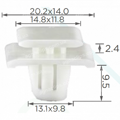 C 1614 Кліпса Honda Acura 75315S9A004 молдингу двері