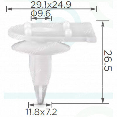 C 1651 Кліпса Land Rover LR003290 внутрішньої обшивки
