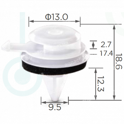 C 1661 Кліпса Land Rover молдингу скла