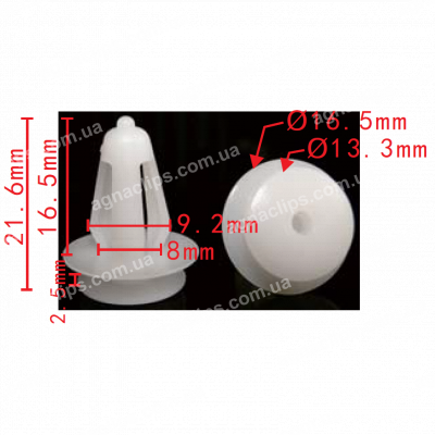 C 1667 Кліпса обшивки універсальна