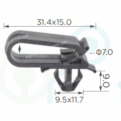 C 1672 Тримач обшивки T=28.4*15.0, F=10.2