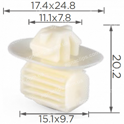 C 1674 Кліпса Seat Skoda VW 6N0867276 внутрішньої обшивки
