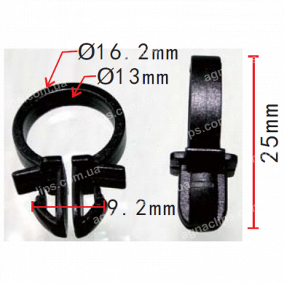 C 1677 Утримувач проводки H=25.0, F=9.2