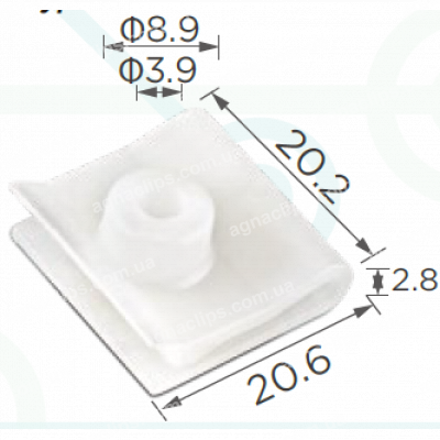 C 1678 Скоба Nissan 768820M000 кріплення підкрилок