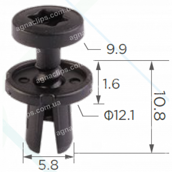 C 1711 Кліпса VW Audi Mercedes Citroen Peugeot Fiat Alfa Lancia Lada 7L6868307 7703072236 A0009916640 6555LE 9699542280 8Z0857784
