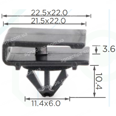 C 1724 Кліпса Chrusler Dodge 6509288AA накладки порога