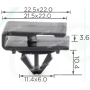 C 1724 Кліпса Chrusler Dodge 6509288AA накладки порога