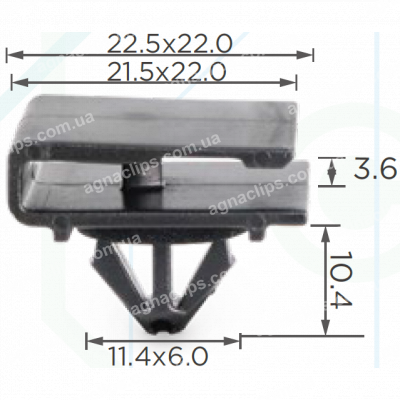 C 1724 Кліпса Chrusler Dodge 6509288AA накладки порога